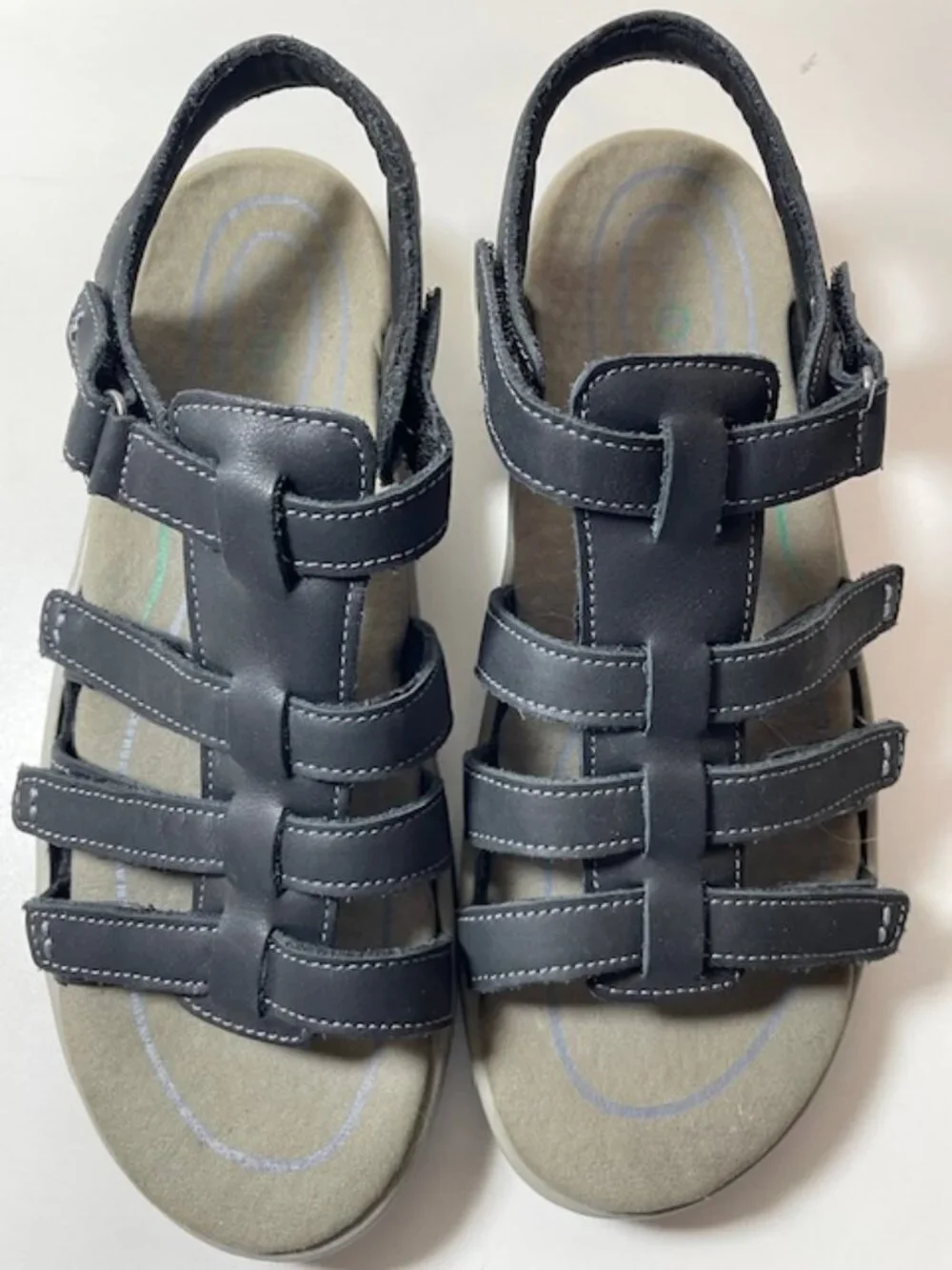 Orthofeet Womens Black Sandals NEW Size 8D